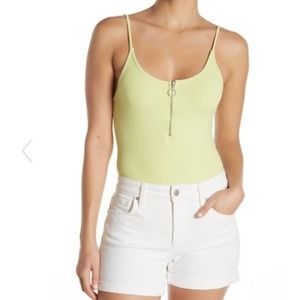 Topshop Zip Plunge Bodysuit